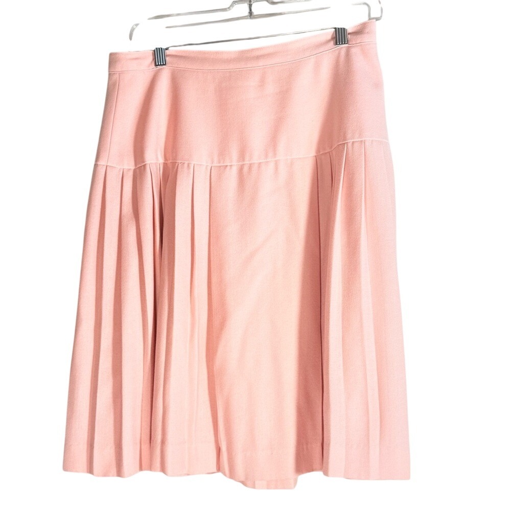 Kasper Elegant Pink wide Pleated Skirt back zip size 12